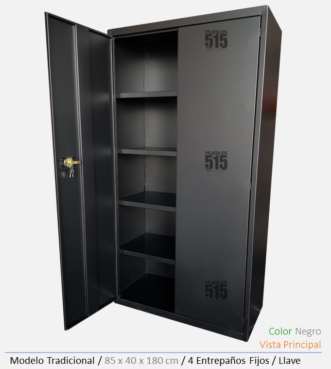 Gabinete Tradicional Blanco 1 Gabinete Tradicional Color Negro - Imagen 1