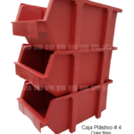 Caja de Plástico # 4 + Rojo