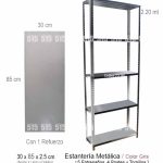 Estantería Color Gris 30x85 cm